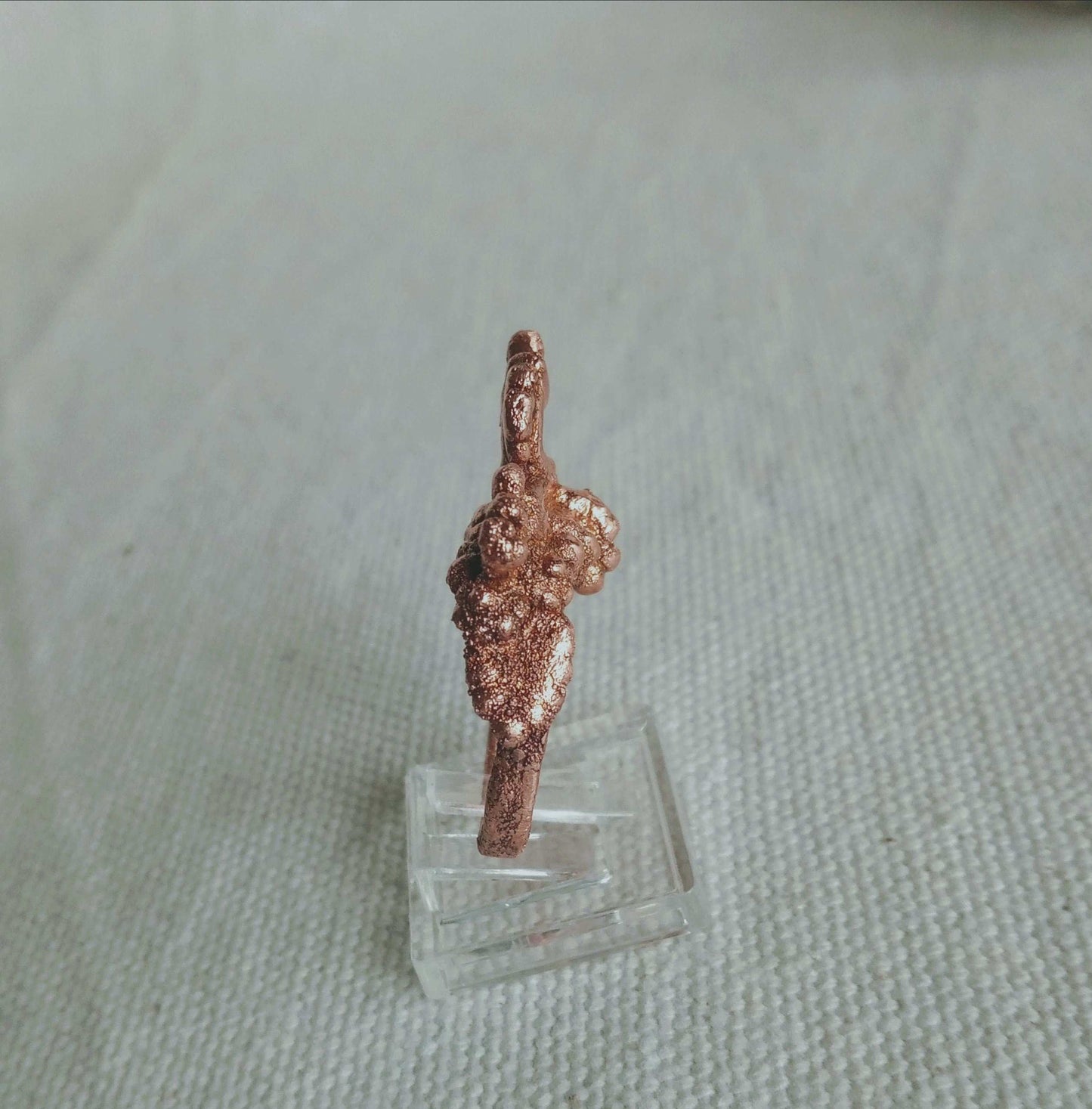 Bague T57 licorne fantastique cuivre électroformé