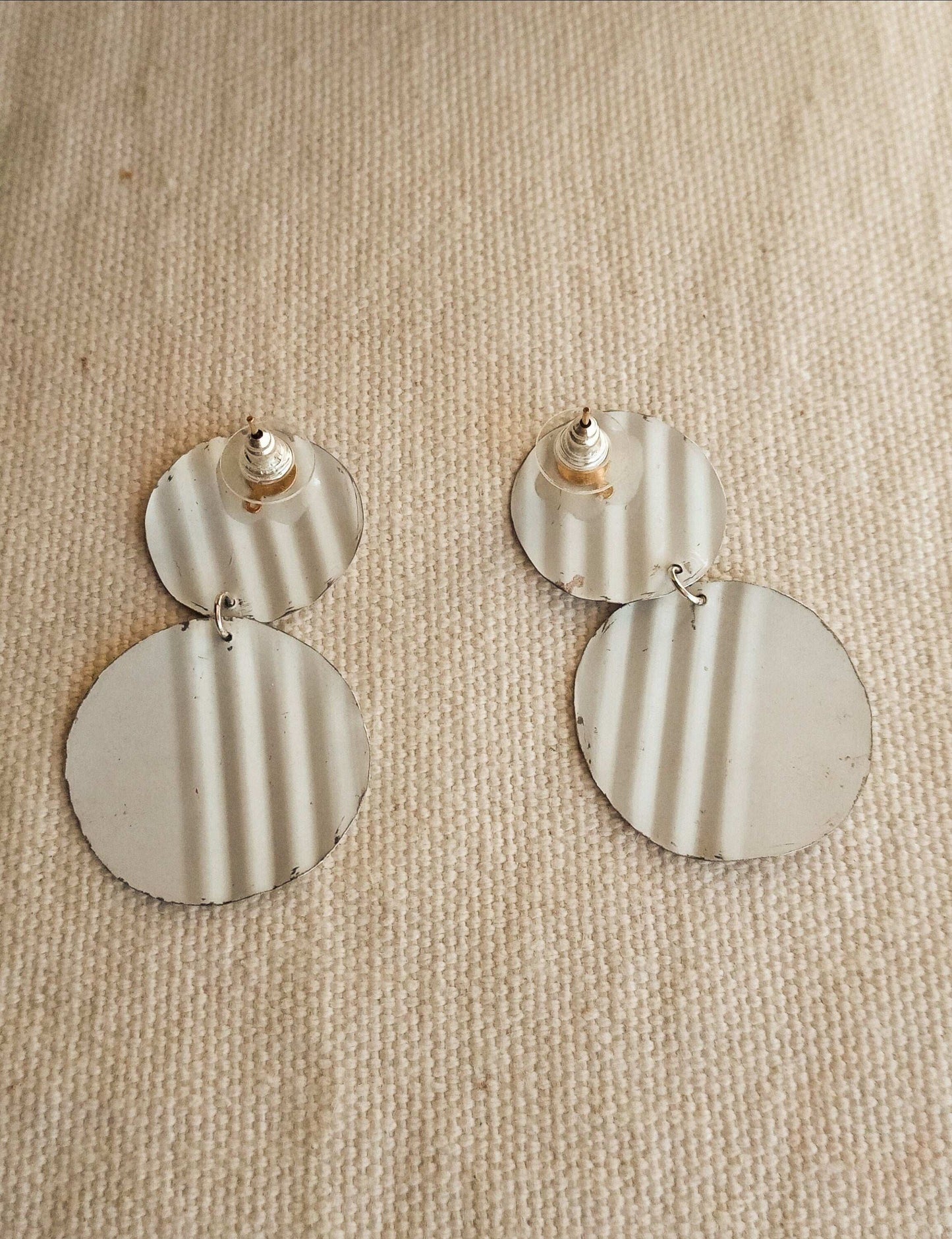 Boucles rondes inox upcycling fait main