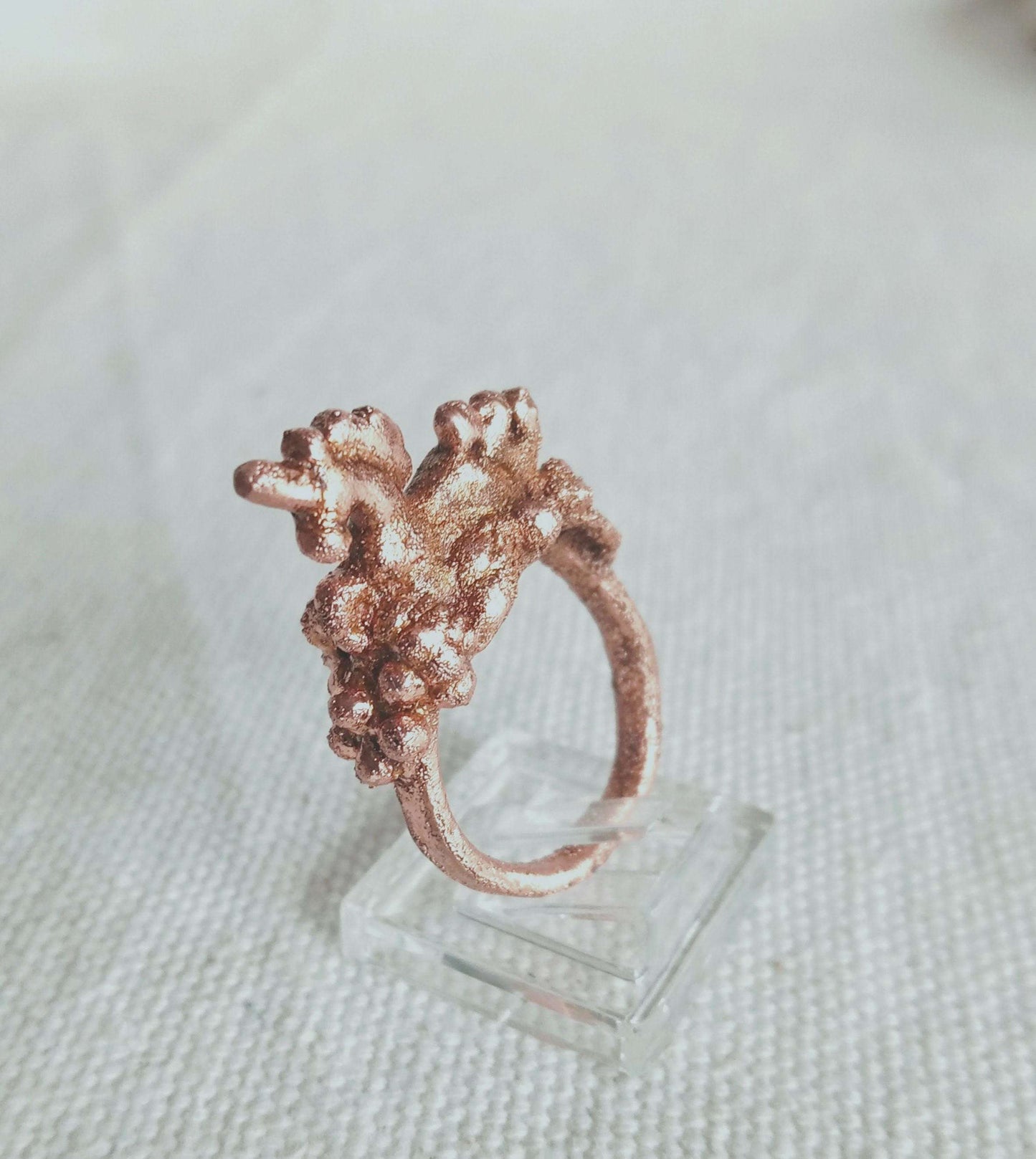 Bague T57 licorne fantastique cuivre électroformé