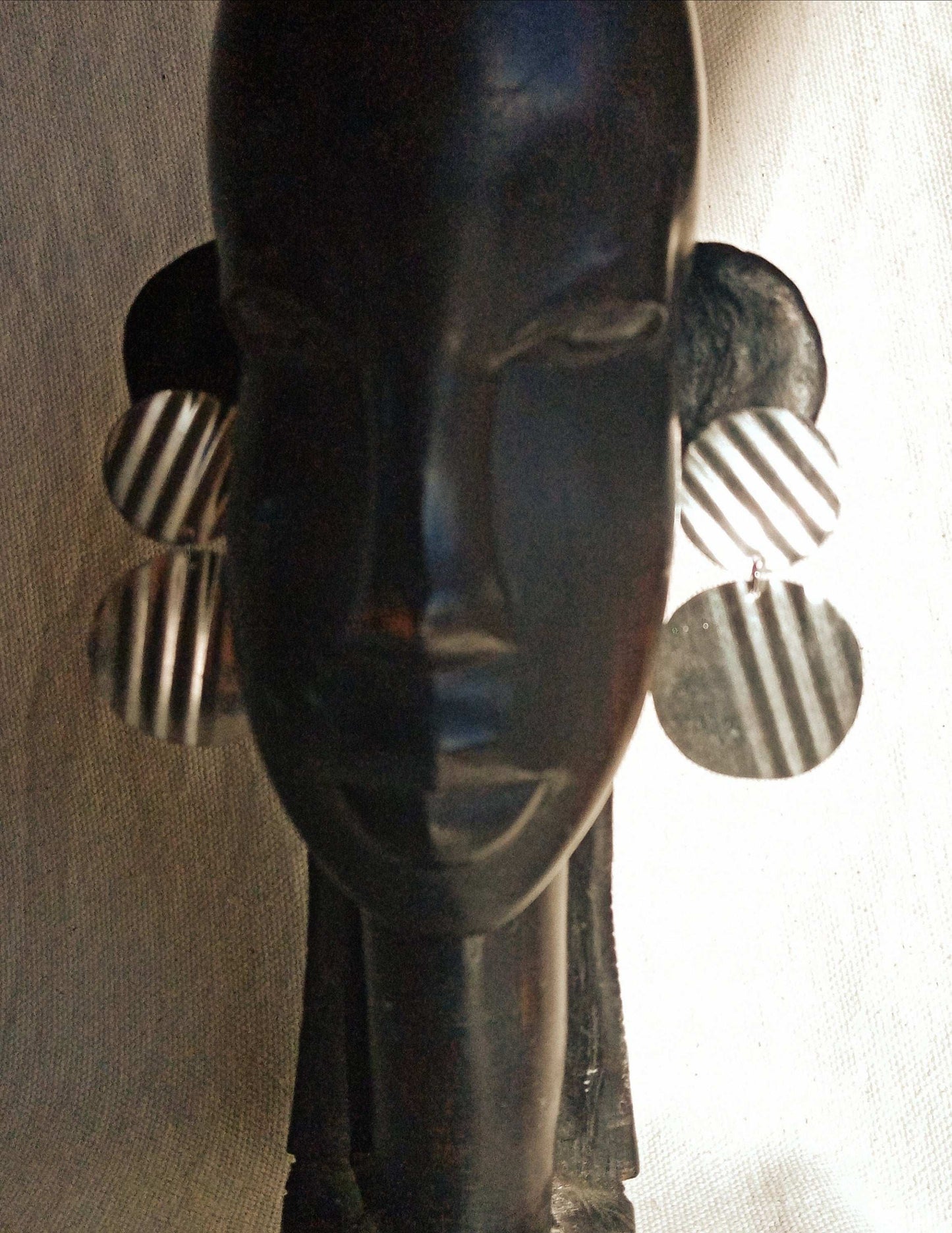 Boucles rondes inox upcycling fait main