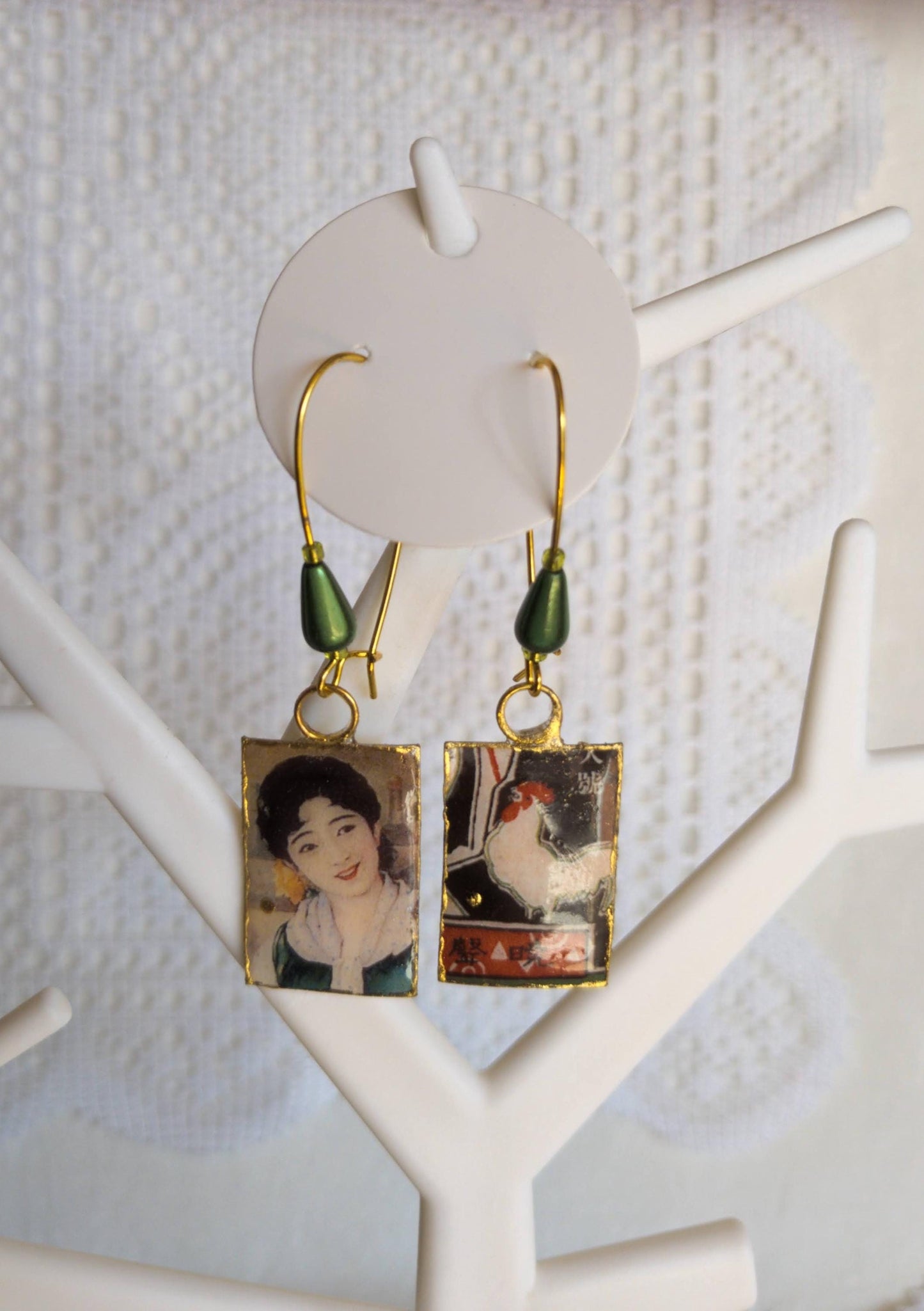 Boucles femme Japon Asie bohèmes fait main