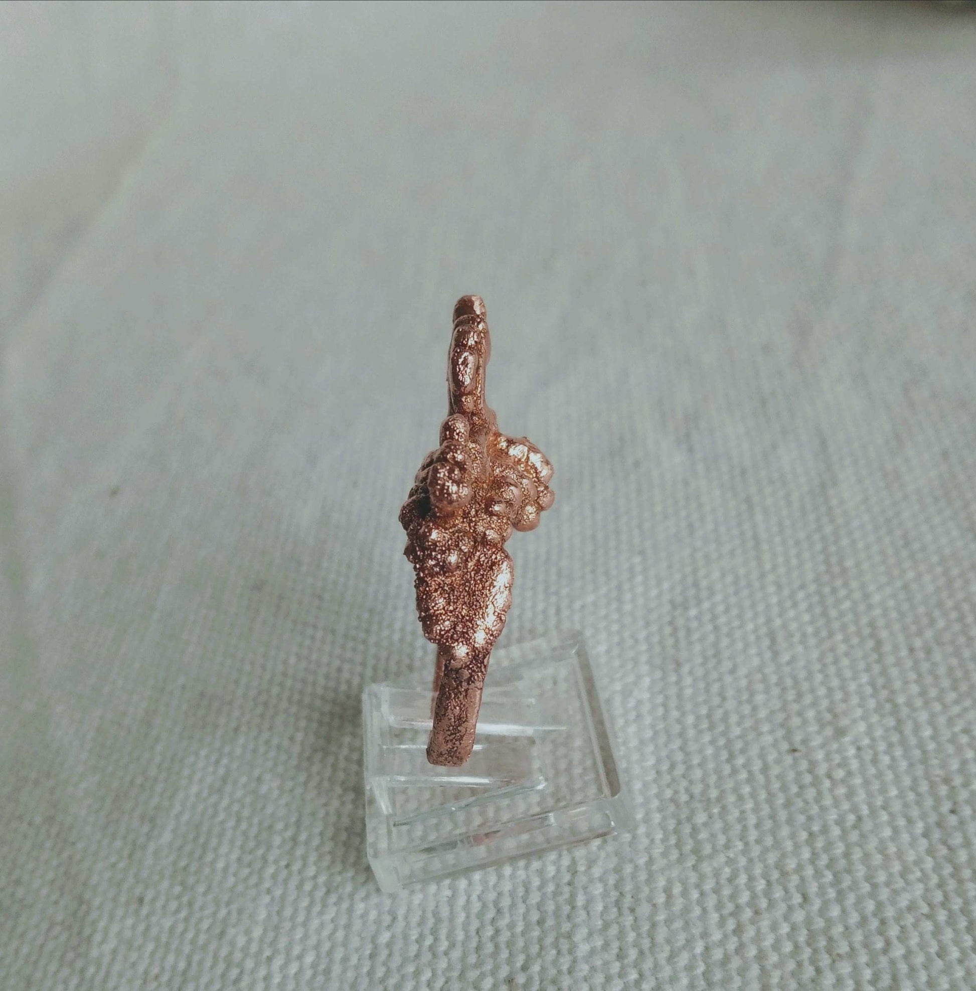 Bague T57 licorne fantastique cuivre électroformé