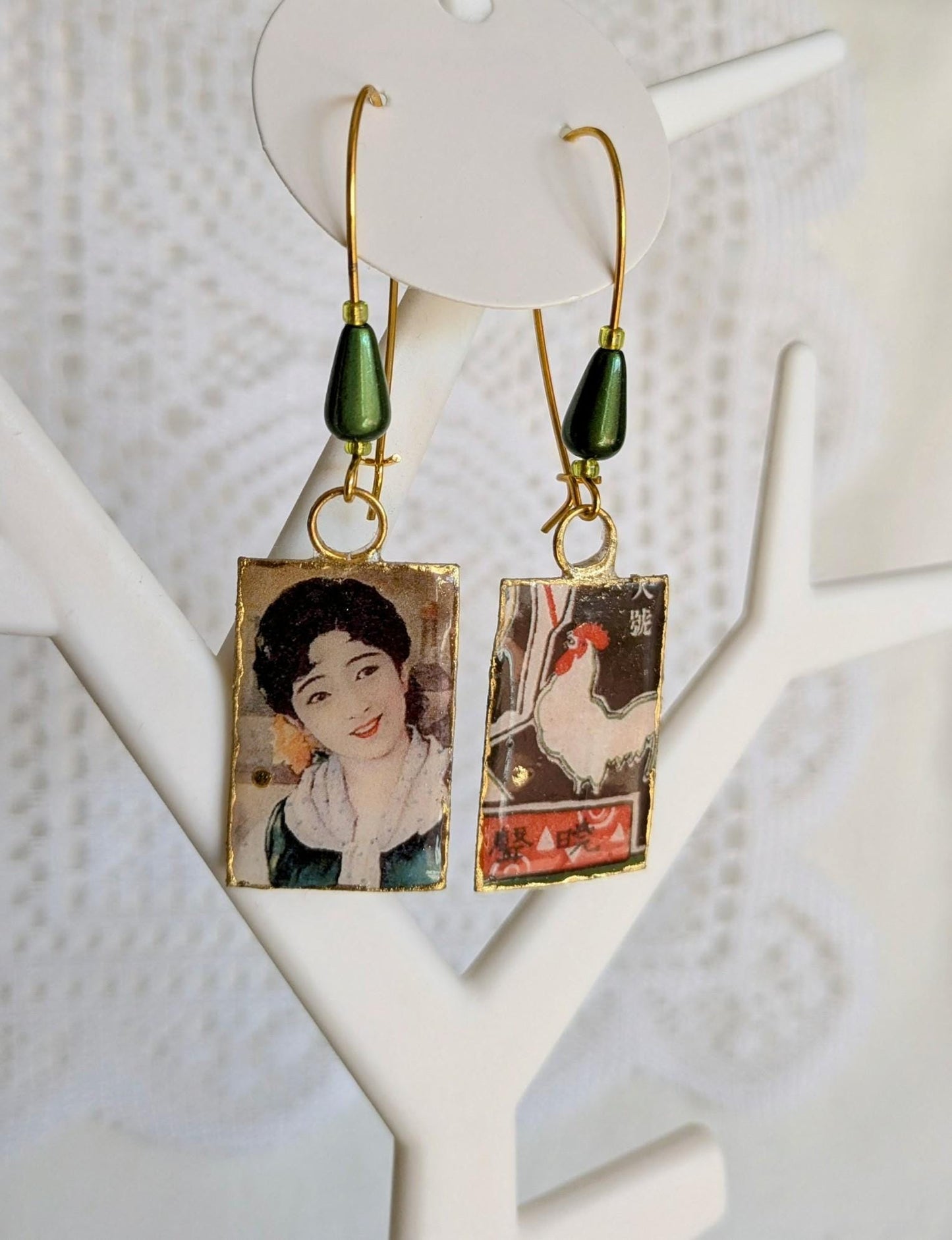 Boucles femme Japon Asie bohèmes fait main