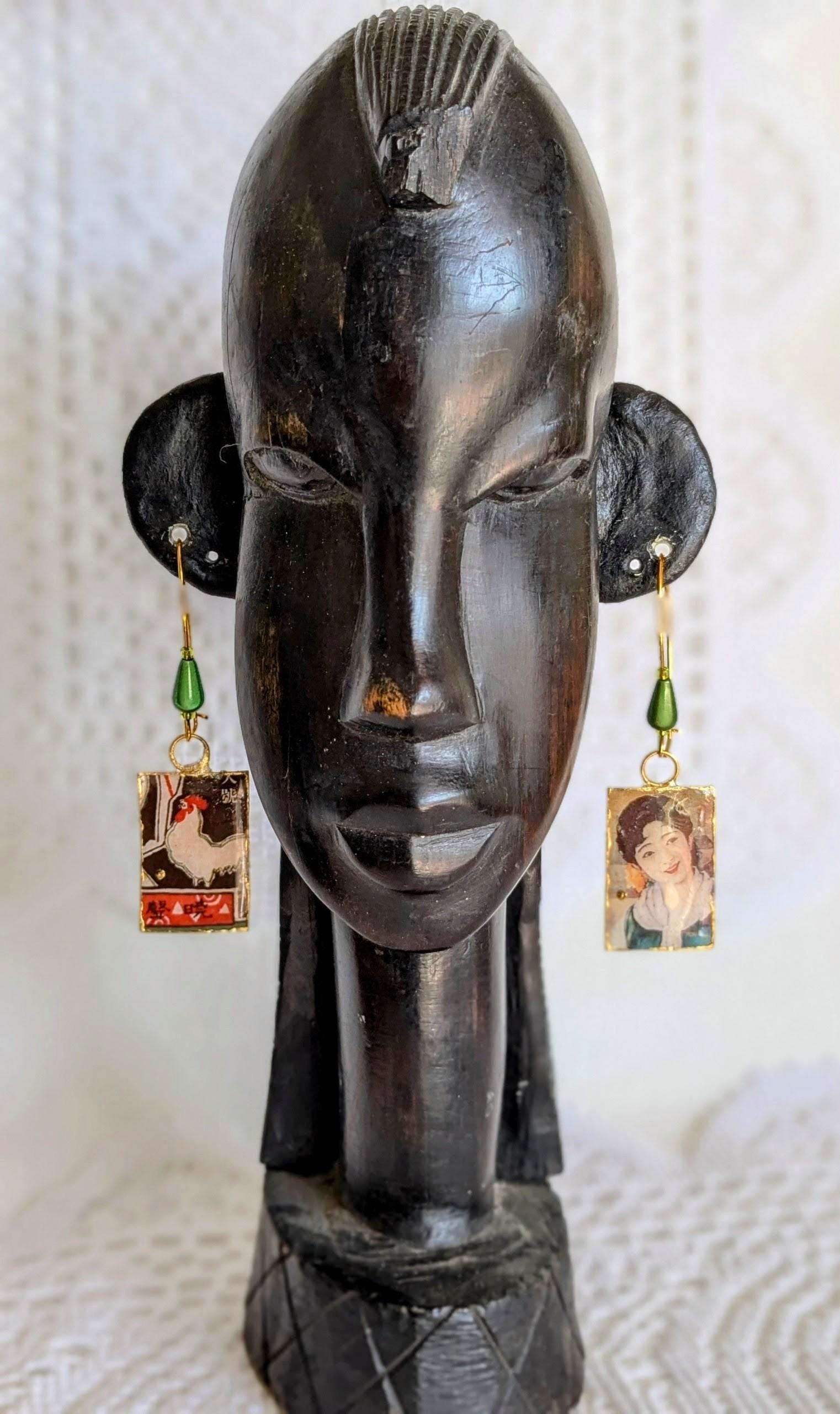 Boucles femme Japon Asie bohèmes fait main